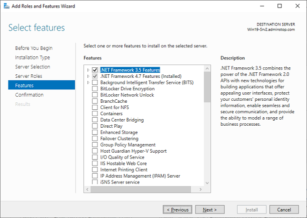 .Net Framework 3.5 Features