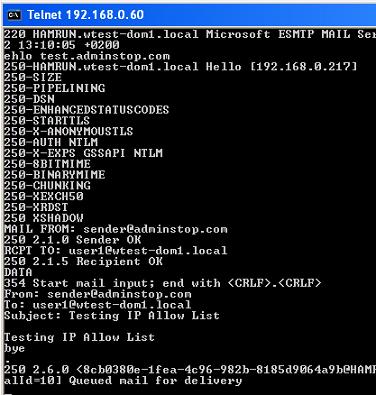 Telnet Email IP Allow