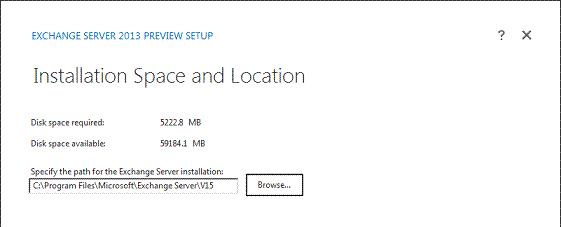 Exchange 2013 Install - Installation Directory