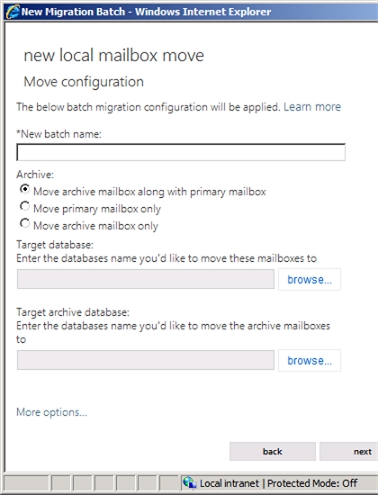 Exchange 2013 | Recipients | Migration | Mailbox Move