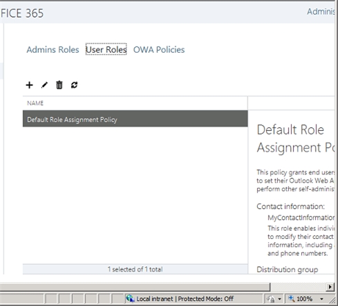 Exchange 2013 | Permisions | User Roles