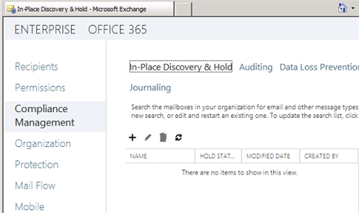 Exchange 2013 | Compliance Management | In-Place Discover and Hold