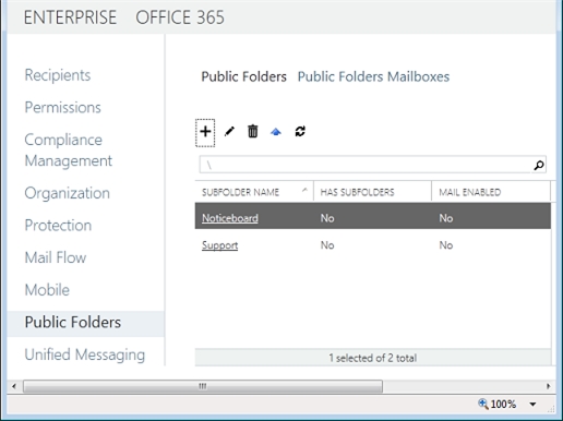 Exchange 2013 | Public Folders | Public Folders